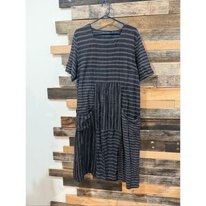 Gudrun Sjoden midi dress boho lagenlook size Large